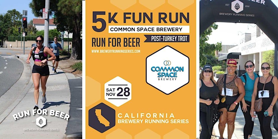 5k Turkey Trot x Common Space Brewery | 2026 CA Brewery Running Series Logo