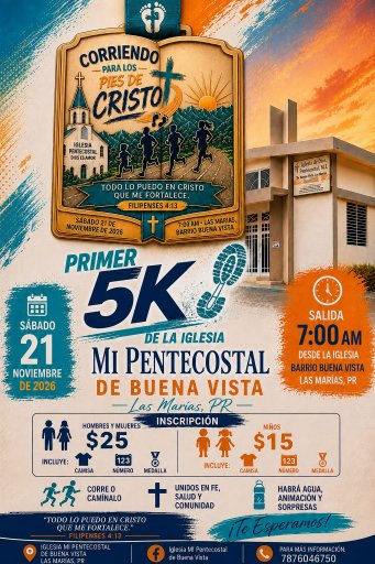 5km Iglesia MI Pentecostal de Buena Vista
