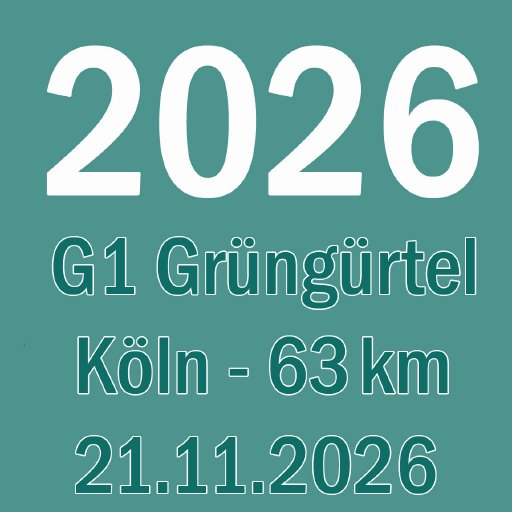 63km Wanderung auf dem G1 (Kölner Grüngürtel) - 2026 Logo