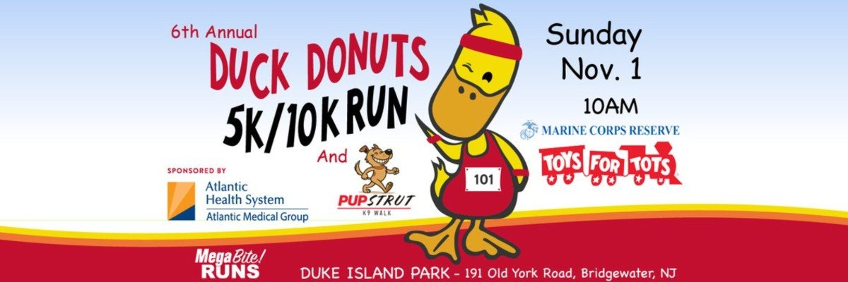 6th ANNUAL DUCK DONUT 5K/10K and NEW 2K Pup Strut