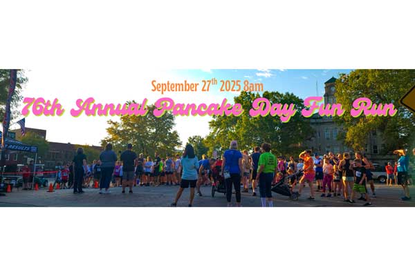 77th Annual Pancake Day Fun Run Logo