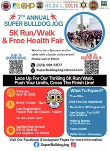 8th Annual Super Bulldog Jog 5K Run/Walk Logo