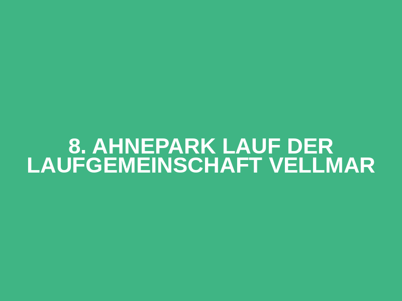 8. Ahnepark Lauf der Laufgemeinschaft Vellmar Logo