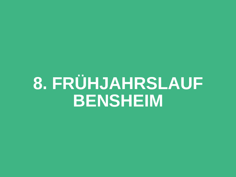 8. Frühjahrslauf Bensheim Logo