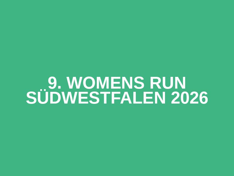 9. Womens Run Südwestfalen 2026 Logo
