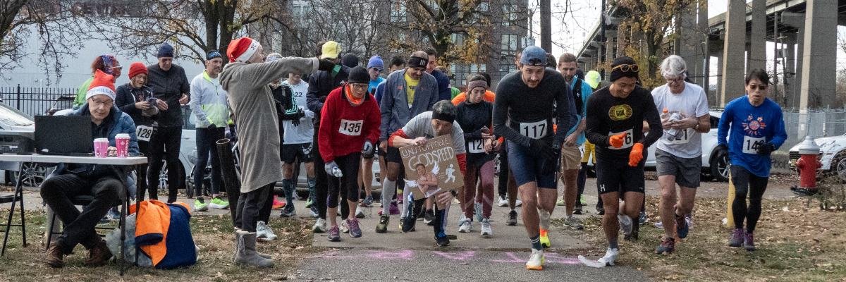 9th Annual Jersey City Hillers FREE "Fatass" Marathon and Half Marathon Course Challenges. Logo