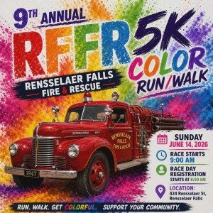 9th Annual Rensselaer Falls Fire & Rescue 5K Color Run/Walk