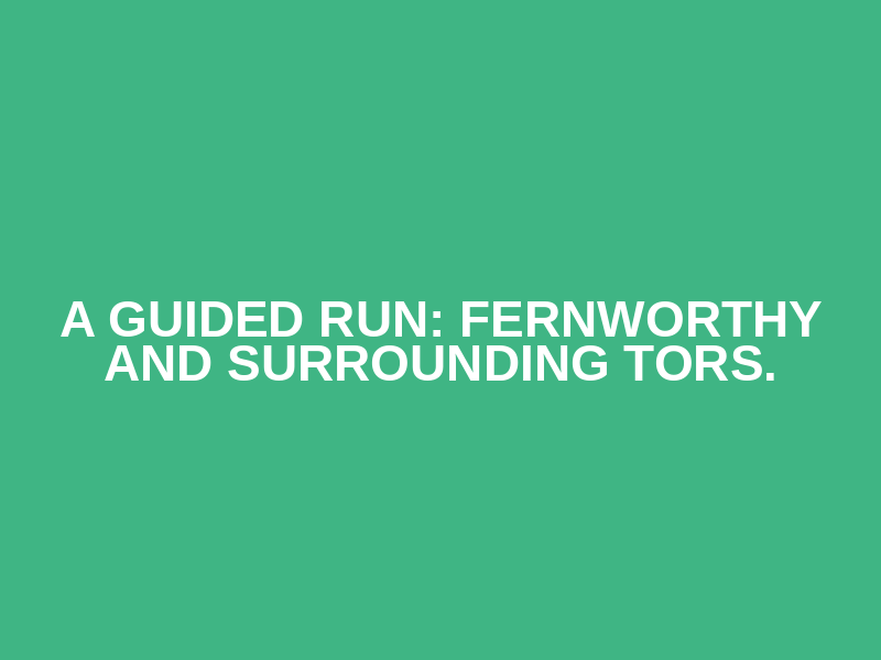A Guided Run: Fernworthy and surrounding tors. Logo