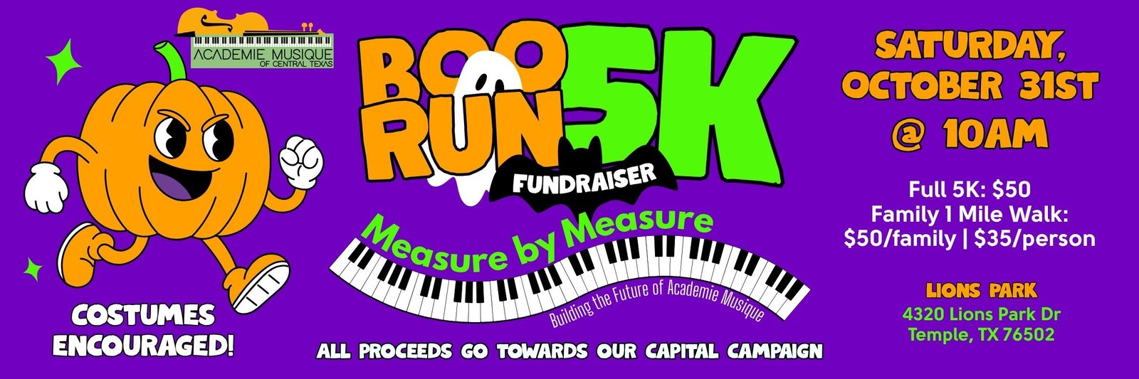Academie Musique's Boo Run 5K & Fun Run