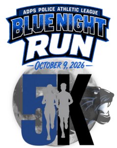 ADPS Police Athletic League Blue Night Run Logo