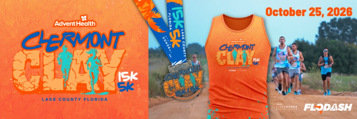 AdventHealth Clermont Clay 15K & 5K presented by LiveTrends Design Group