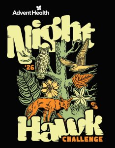 AdventHealth Nighthawk Trail Run - Night Owl 5K and Coyote 10K Logo