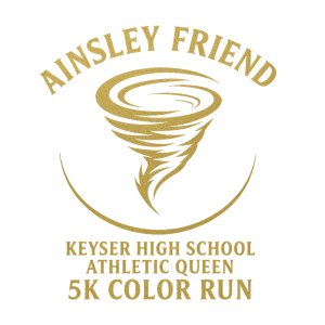 Ainsley's KHS Athletic Queen 5K Color Run Logo