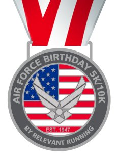 Air Force Birthday "Live Virtual" 5k/10k Logo