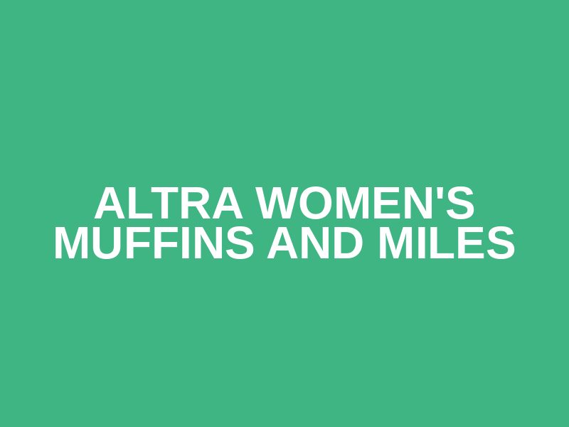 Altra Women's Muffins and Miles Logo
