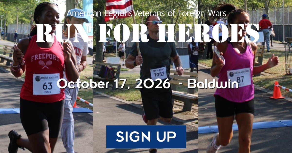 American Legions/Veterans of Foreign Wars Run for Heroes 5K Run /Walk 2026 Logo