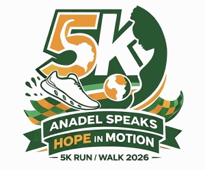 Anadel Speaks Hope In Motion 5K Logo