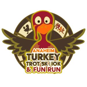 Anaheim Turkey Trot 5K/10K  -Corner of Katella on the SANTA ANA RIVER TRAIL.  Across the street from Honda Center Logo