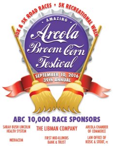 Arcola Broom Corn Festival Races Logo