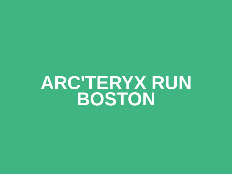 Arc'Teryx Run Boston Logo