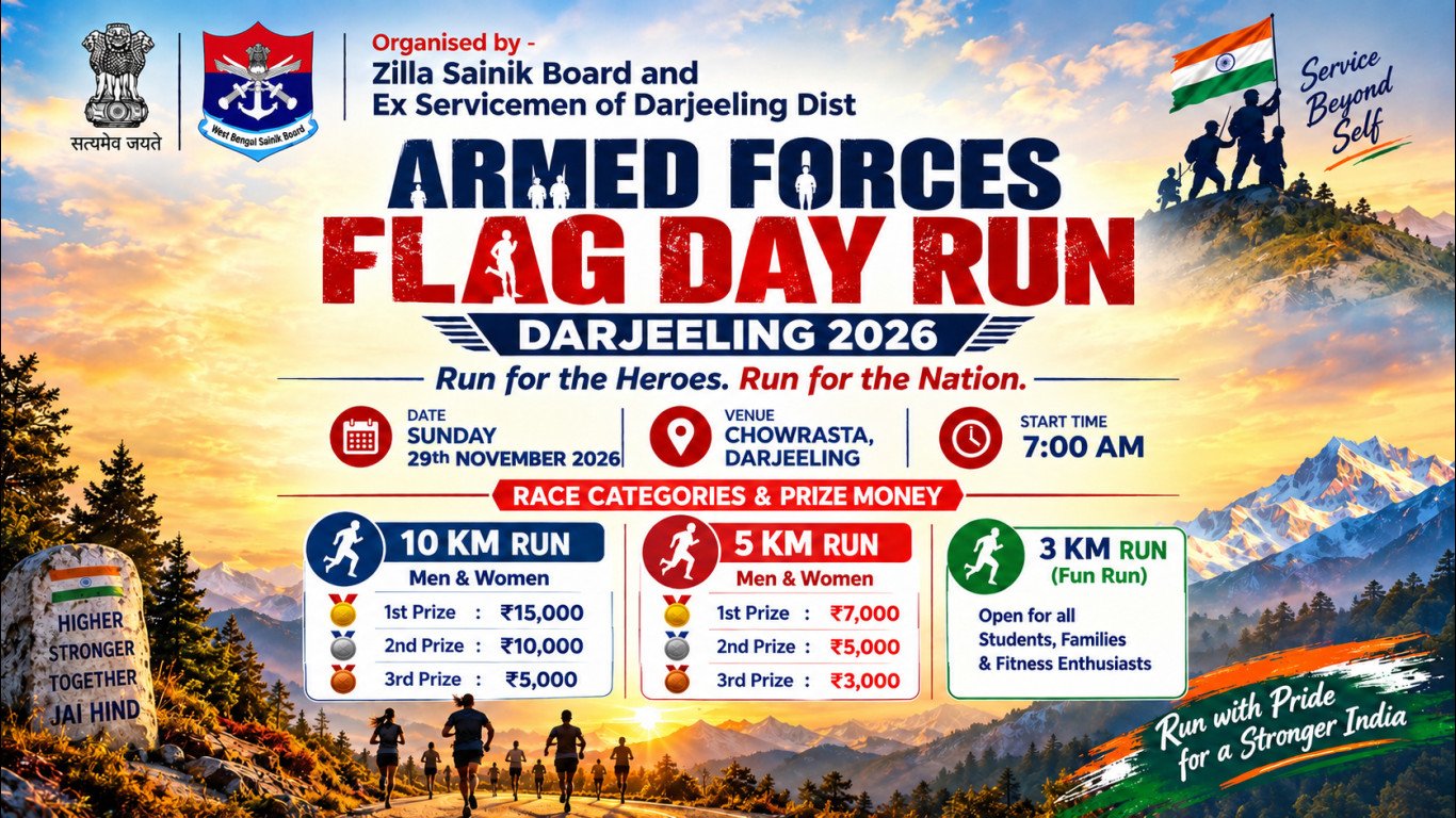 Armed Forces Flag Day Run – Darjeeling 2026