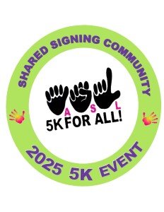 ASL-for-All 5K (Walk, Run & Roll) Logo