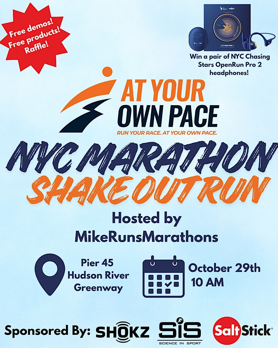 At Your Own Pace NYC Marathon Shake Out Run