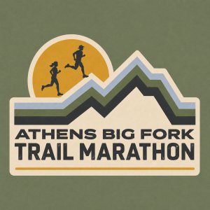 Athens Big Fork Trail Marathon & 17 Mile Fun Run Logo