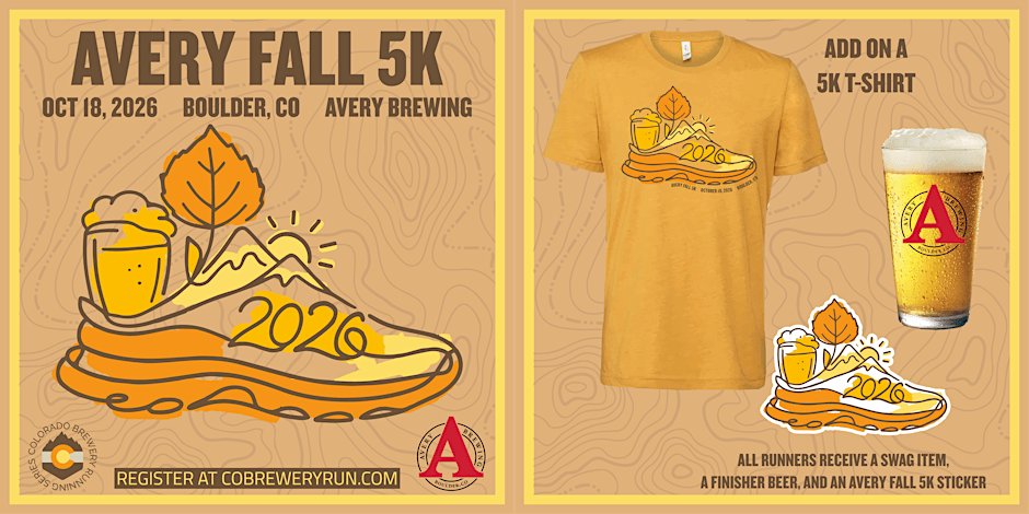 Avery Fall 5k | Avery Brewing | Boulder | 2026 CO Brewery Running Series