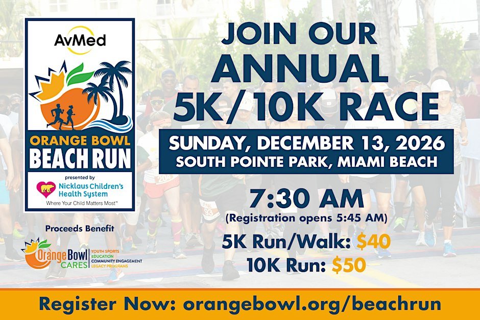 AvMed Orange Bowl Beach Run