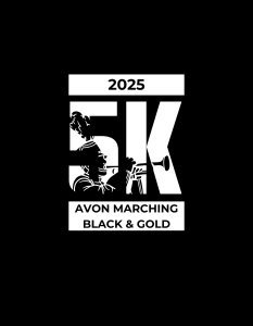 Avon Marching Band on the Run 5K Logo