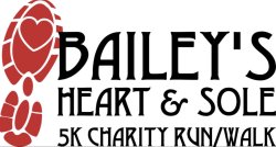 Bailey's  Annual Heart & Sole 5K- Run/Walk Logo