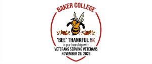 Baker College "Bee" Thankful 5K Logo
