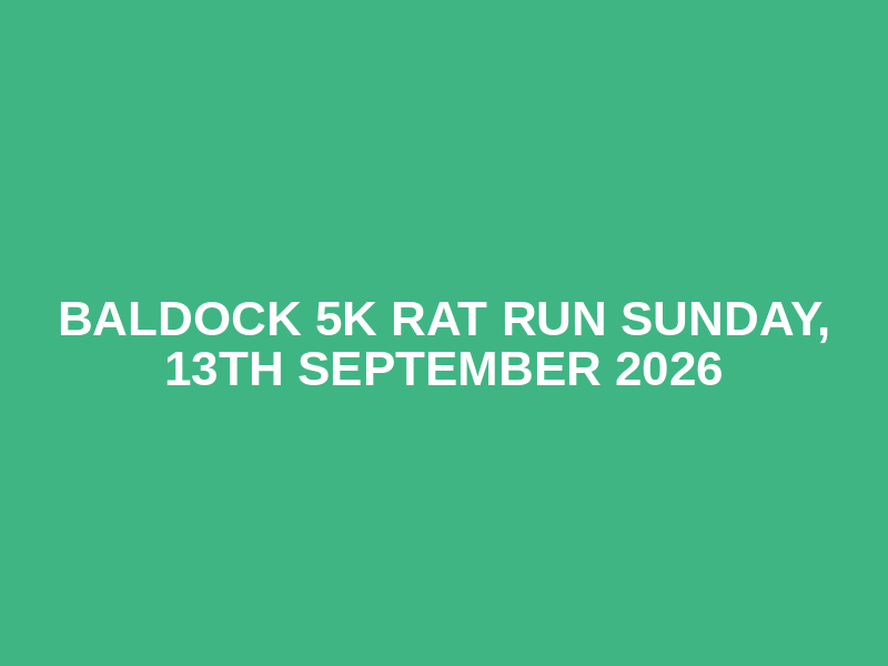 Baldock 5k Rat Run Sunday, 13th September 2026 Logo