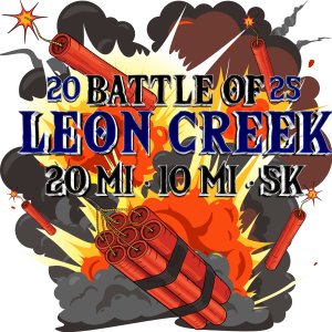 Battle of Leon Creek: 20-Miles, 13.1, 10-Mile, 5K Logo