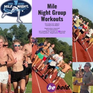 be bold. Stars Mile Night Track Team Workout