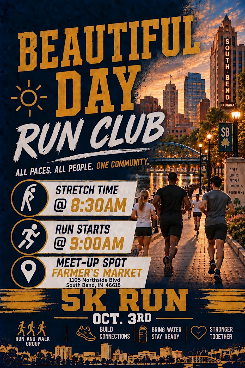 Beautiful Day Run Club Logo