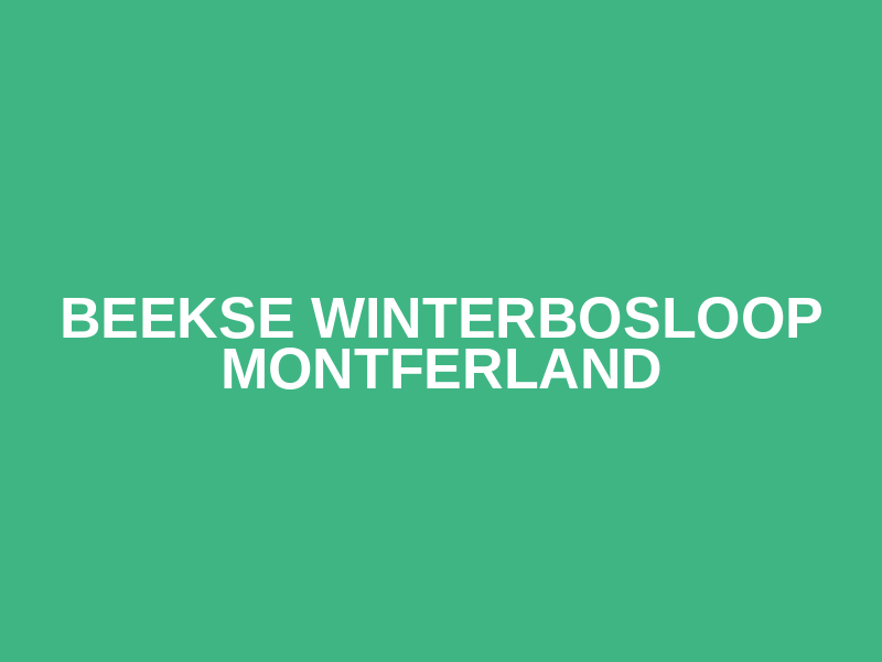 Beekse Winterbosloop Montferland Logo