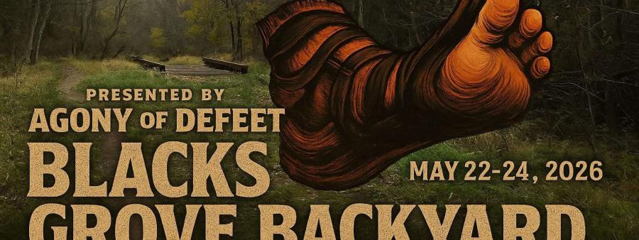 Blacks Grove Backyard Ultra Presented by Agony of DeFeet Wadena Run Club Logo