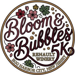 Bloom and Bubbles 5k @ Renault Winery Logo