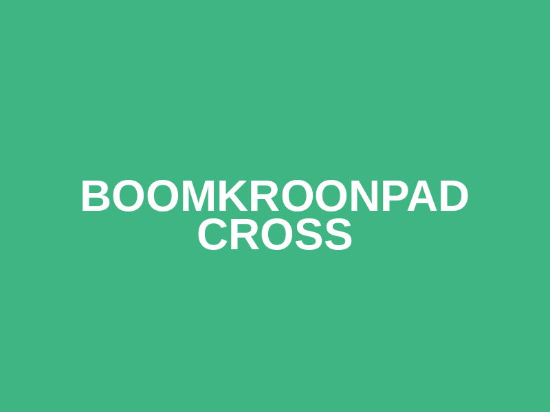 Boomkroonpad cross