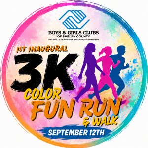 Boys & Girls Clubs of Shelby County 3k Color Fun Run/Walk Logo