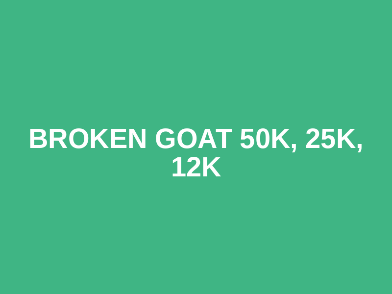 BROKEN GOAT 50k, 25k, 12k Logo