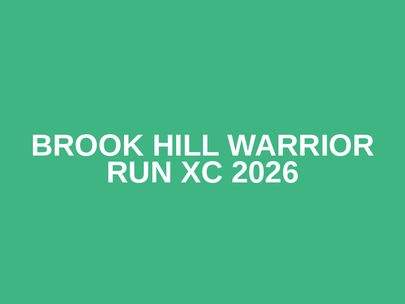 Brook Hill Warrior Run XC 2026