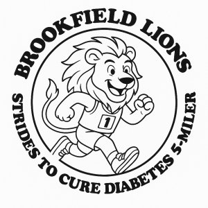 Brookfield Lions Strides to Cure Diabetes 5-Miler Logo