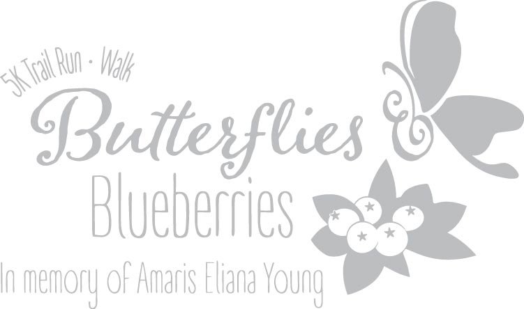 Butterflies & Blueberries 5K & 1 Mile Logo