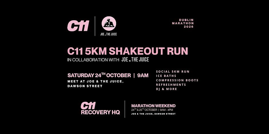 C11 x JOE & THE JUICE | Dublin Marathon Shakeout Run