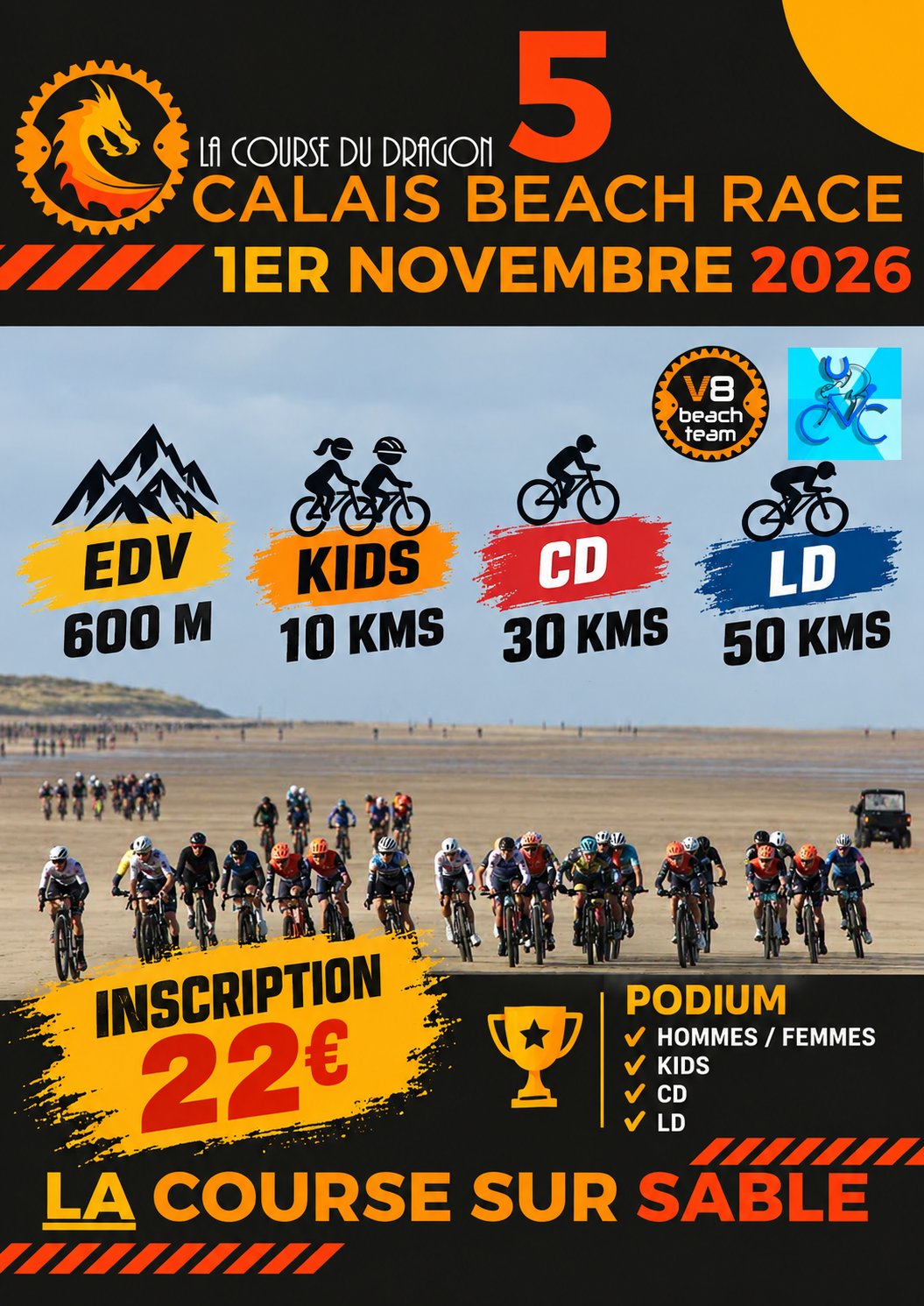 Calais Beach Race : La course du dragon