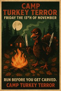 Camp Turkey Terror: After Dark- Friday the 13th  Turkey Trot: 5K. 10K. Half Marathon