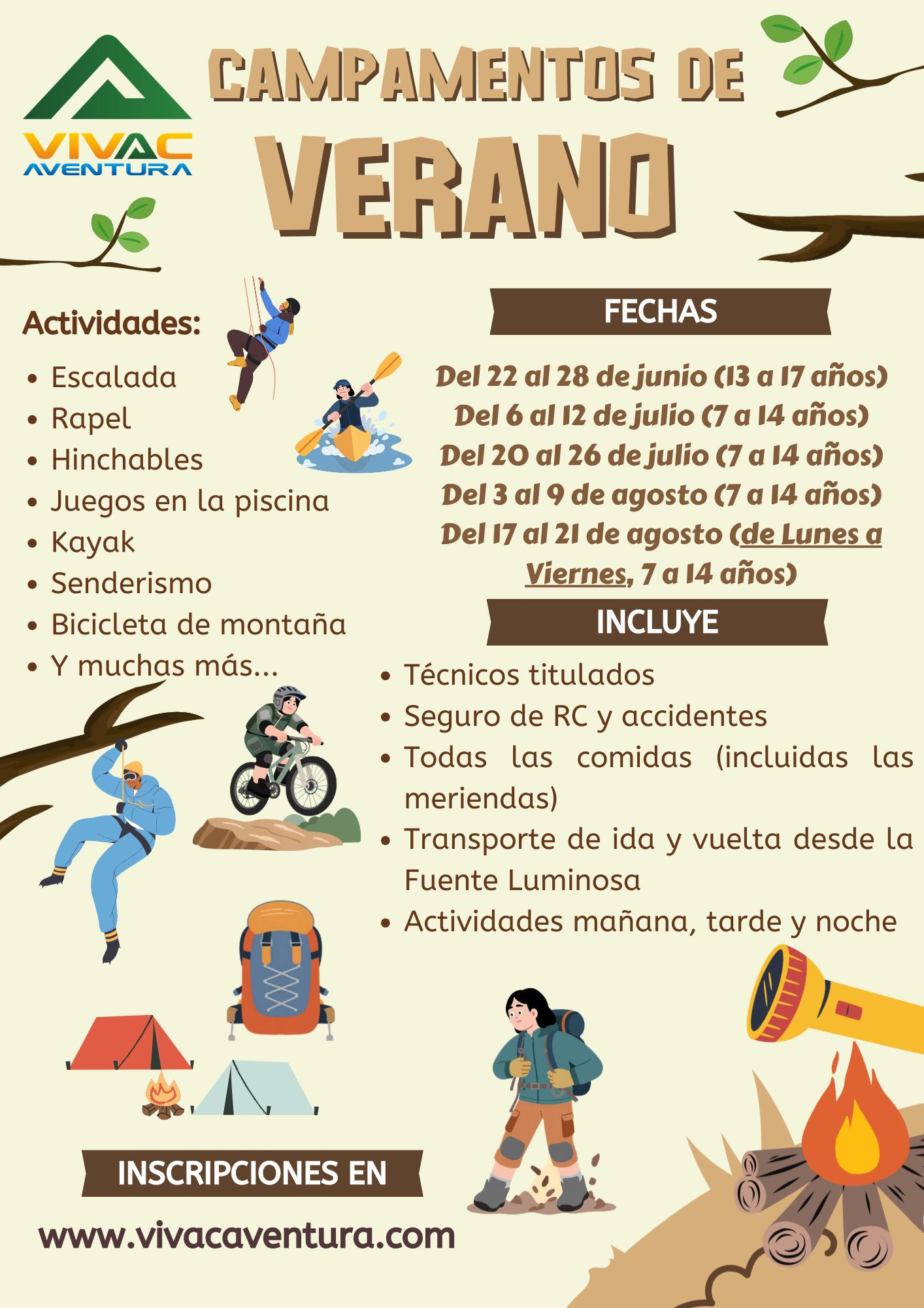 Campamentos de verano 2026 Logo